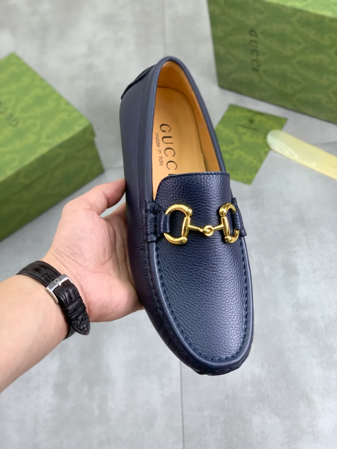 Men's men's shoes💰P360💰[New style]🆘[GUCCI] New classic beanie shoes; Hong Kong original top quality, exquisite craftsmanship, top quality💪🏼High-end boutique men's beanie shoes, British fashion style 🎈The upper is made of Italian imported calfskin🔥, comfortable and breathable, fully imported soft pigskin lining, lazy slip-on Loaf style This fabric is made of 🇮🇹🎈, which is suitable for drivers to drive, and the original non-slip and wear-resistant rubber outsole 🎈Number of codes: 38-45 Multi-color 🉑️ to choose from